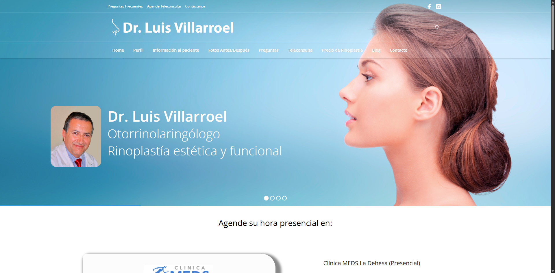 Captura del sitio Dr. Luis Villarroel